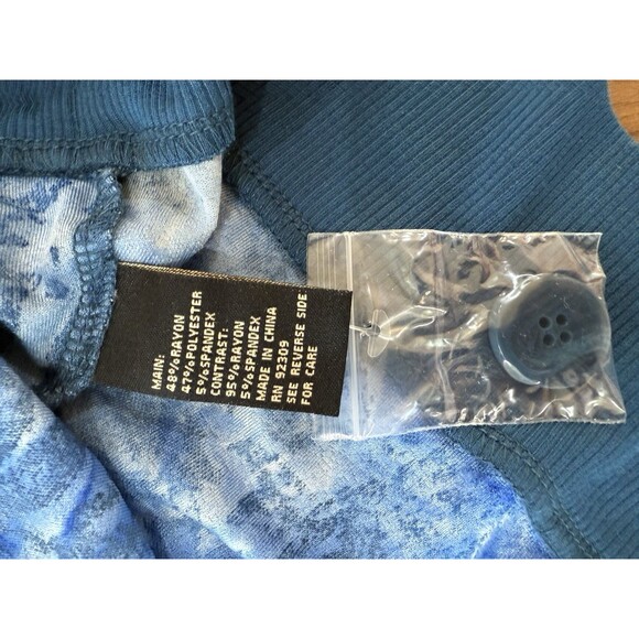 DG2 Diane Gilman Royal Blue Multi Clipped Jacquard Knit Cardigan Sweater NWT 1X - Picture 5 of 12